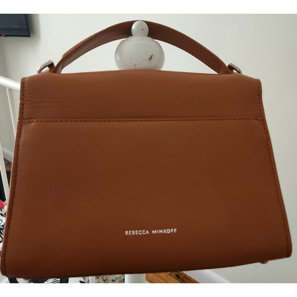 NWOT Rebecca Minkoff Lou Top Handle Tan Leather Handbag - Picture 7 of 16